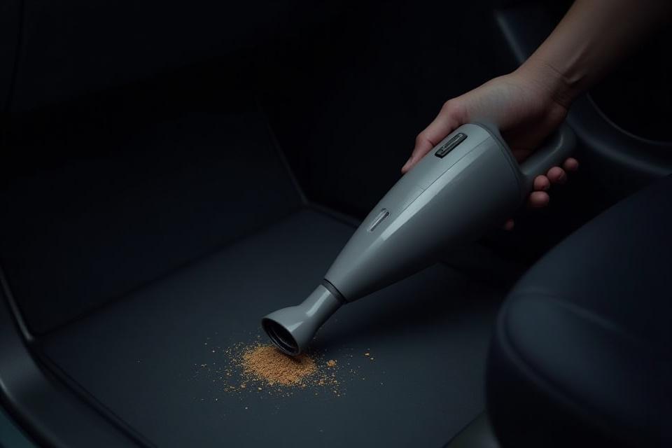 Kisméretű, hordozható autós porszívó az ülések és szőnyegek tisztításához